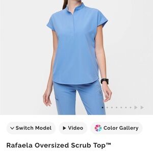 Figs Women's Blue Scrub Top